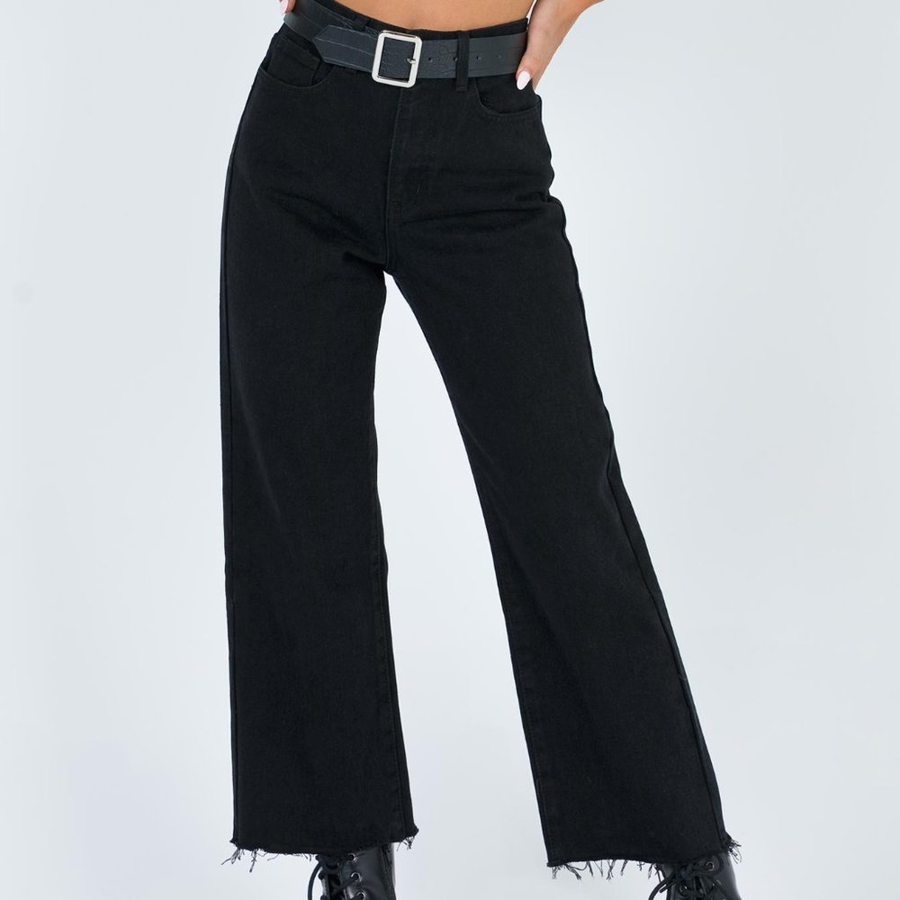 RUBY CROPPED JEAN BLACK DENIM